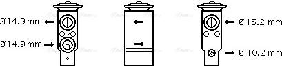 Ava Quality Cooling AL 1094 - Expansion Valve, air conditioning autospares.lv