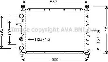 Ava Quality Cooling FT 2094 - Radiator, engine cooling autospares.lv