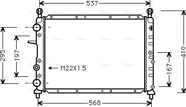 Ava Quality Cooling AL 2048 - Radiator, engine cooling autospares.lv