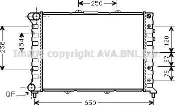 Ava Quality Cooling AL 2114 - Radiator, engine cooling autospares.lv