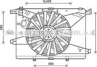 Ava Quality Cooling AL7516 - Fan, radiator autospares.lv