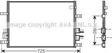 Ava Quality Cooling ALA5097 - Condenser, air conditioning autospares.lv