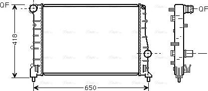 Ava Quality Cooling ALA2084 - Radiator, engine cooling autospares.lv