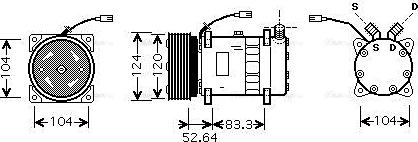 Ava Quality Cooling ALAK095 - Compressor, air conditioning autospares.lv