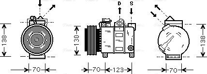 Ava Quality Cooling ALAK016 - Compressor, air conditioning autospares.lv