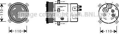 Ava Quality Cooling ALAK071 - Compressor, air conditioning autospares.lv