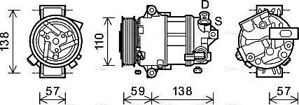 Ava Quality Cooling ALAK133 - Compressor, air conditioning autospares.lv