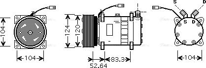 Ava Quality Cooling AL K095 - Compressor, air conditioning autospares.lv