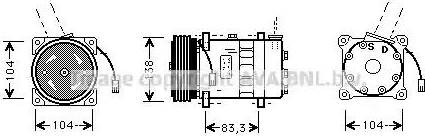 Ava Quality Cooling AL K014 - Compressor, air conditioning autospares.lv