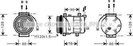 Ava Quality Cooling AL K010 - Compressor, air conditioning autospares.lv