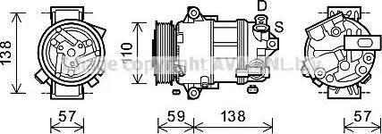 Ava Quality Cooling ALK133 - Compressor, air conditioning autospares.lv