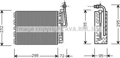 Ava Quality Cooling AL V008 - Evaporator, air conditioning autospares.lv