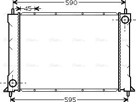 Ava Quality Cooling AU 2069 - Radiator, engine cooling autospares.lv