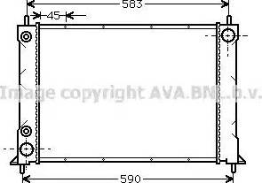 Ava Quality Cooling AU 2070 - Radiator, engine cooling autospares.lv