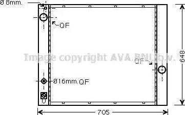 Ava Quality Cooling AU 2166 - Radiator, engine cooling autospares.lv