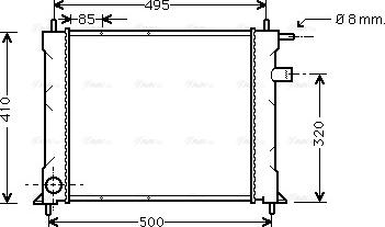 Ava Quality Cooling AU 2110 - Radiator, engine cooling autospares.lv