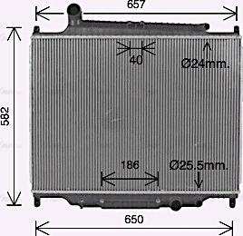 Ava Quality Cooling AU2344 - Radiator, engine cooling autospares.lv