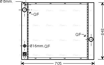 Ava Quality Cooling AUA2166 - Radiator, engine cooling autospares.lv