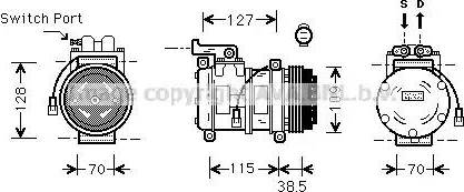 Ava Quality Cooling AU K027 - Compressor, air conditioning autospares.lv