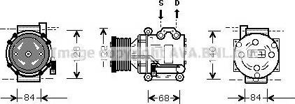 Ava Quality Cooling AU K157 - Compressor, air conditioning autospares.lv