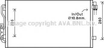 Ava Quality Cooling BW5434 - Condenser, air conditioning autospares.lv