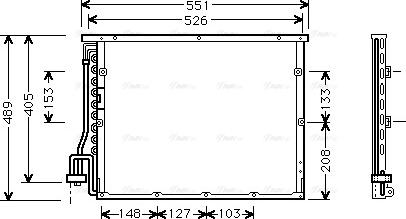 Ava Quality Cooling BW 5148 - Condenser, air conditioning autospares.lv