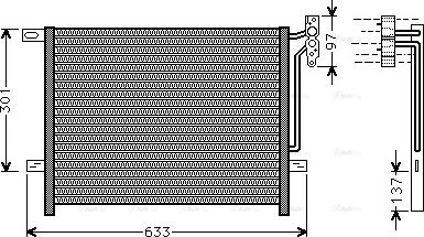 Ava Quality Cooling BW5397 - Condenser, air conditioning autospares.lv