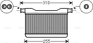 Ava Quality Cooling BW6382 - Heat Exchanger, interior heating autospares.lv