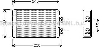 Ava Quality Cooling BW 6210 - Heat Exchanger, interior heating autospares.lv