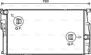 Ava Quality Cooling BW2455 - Radiator, engine cooling autospares.lv