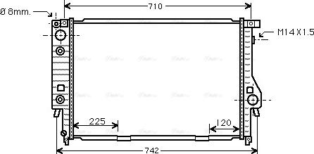 Ava Quality Cooling BW 2094 - Radiator, engine cooling autospares.lv