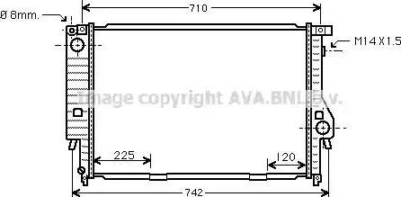 Ava Quality Cooling BW 2095 - Radiator, engine cooling autospares.lv