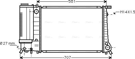 Ava Quality Cooling BW 2090 - Radiator, engine cooling autospares.lv