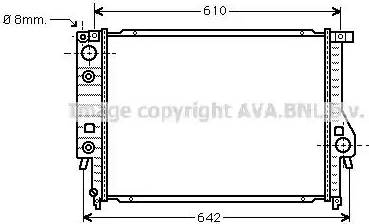 Ava Quality Cooling BW 2097 - Radiator, engine cooling autospares.lv