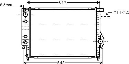 Ava Quality Cooling BW 2048 - Radiator, engine cooling autospares.lv