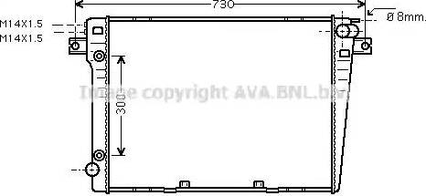 Ava Quality Cooling BWA2058 - Radiator, engine cooling autospares.lv