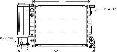 Ava Quality Cooling BW 2084 - Radiator, engine cooling autospares.lv