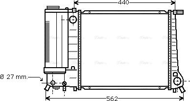 Ava Quality Cooling BW 2081 - Radiator, engine cooling autospares.lv