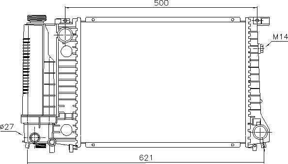 Ava Quality Cooling BW 2083 - Radiator, engine cooling autospares.lv