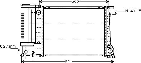 Ava Quality Cooling BW 2083 - Radiator, engine cooling autospares.lv