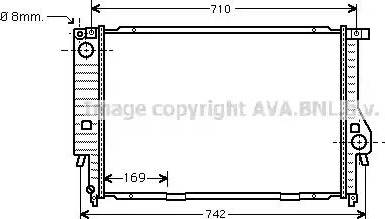 Ava Quality Cooling BW 2194 - Radiator, engine cooling autospares.lv