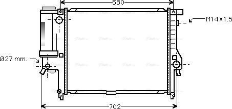 Ava Quality Cooling BW 2142 - Radiator, engine cooling autospares.lv