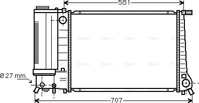 Ava Quality Cooling BW 2163 - Radiator, engine cooling autospares.lv