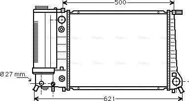 Ava Quality Cooling BW 2106 - Radiator, engine cooling autospares.lv