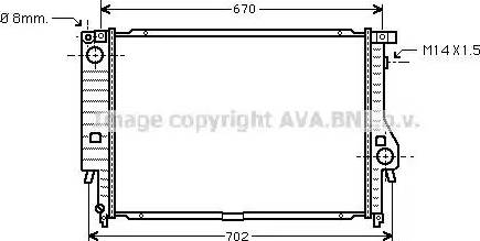 Ava Quality Cooling BWA2128 - Radiator, engine cooling autospares.lv