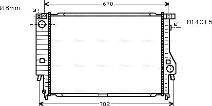 Ava Quality Cooling BW 2128 - Radiator, engine cooling autospares.lv