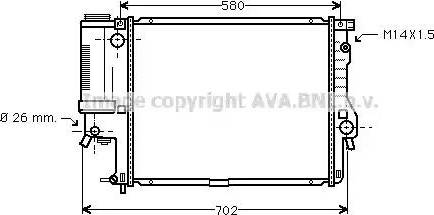 Ava Quality Cooling BW 2186 - Radiator, engine cooling autospares.lv