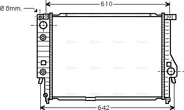 Ava Quality Cooling BW 2136 - Radiator, engine cooling autospares.lv