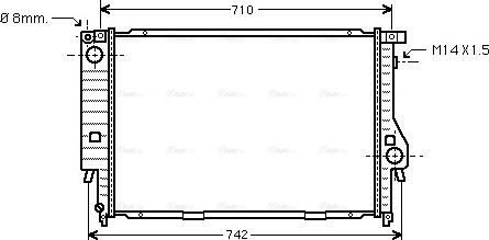 Ava Quality Cooling BW 2138 - Radiator, engine cooling autospares.lv