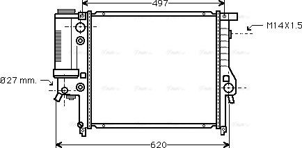 Ava Quality Cooling BW 2137 - Radiator, engine cooling autospares.lv